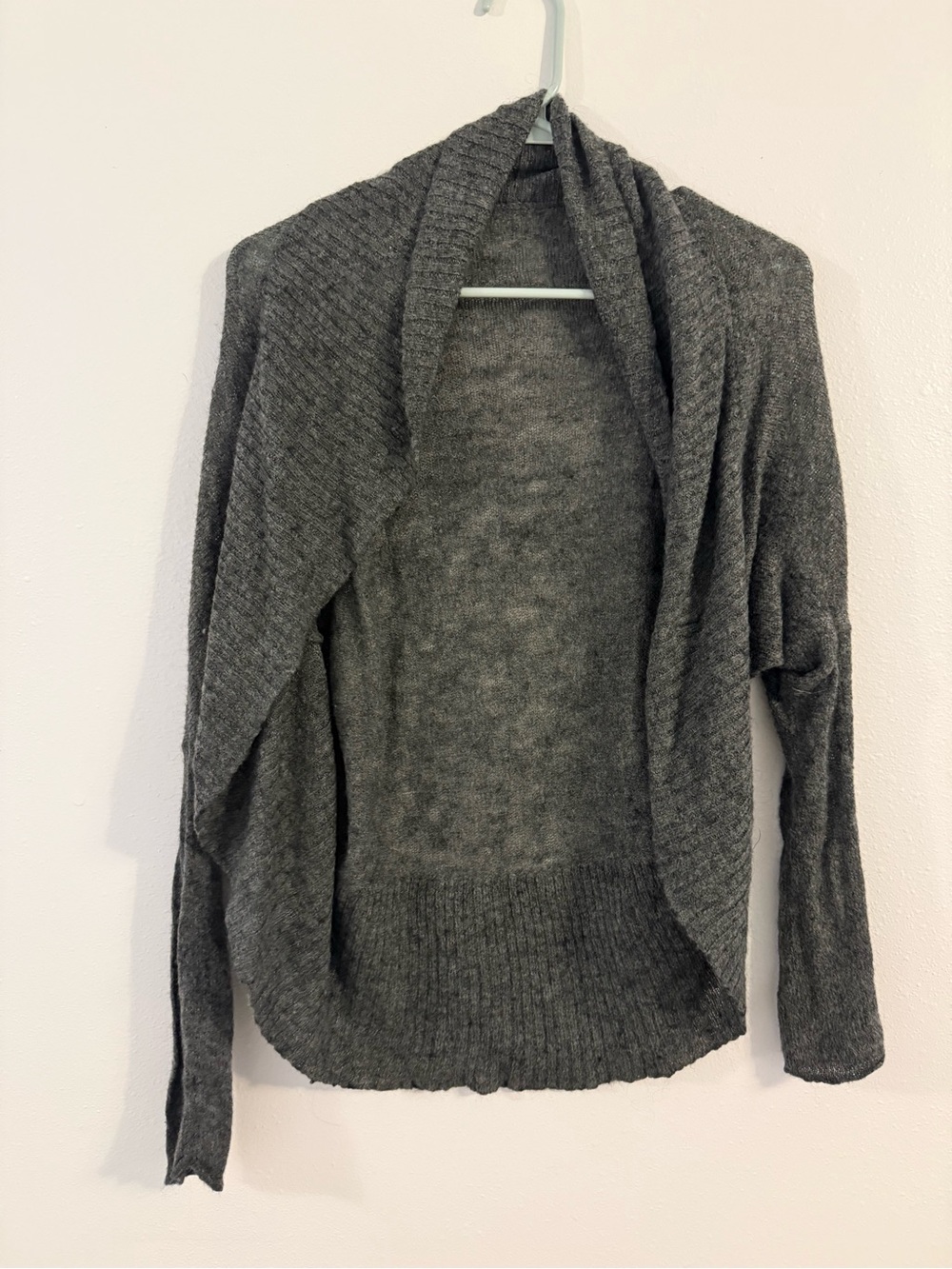 H&M Open-Front Gray Knit Cardigan